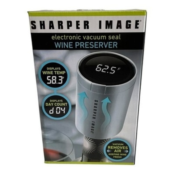 Sharper Image Other - Sharper Image Electronic Vacuum Seal Wine Preserver Digital Display NIB